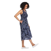 Robe sans manches à smocks Iyla pour femmes Tailles P-TTG