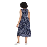 Robe sans manches à smocks Iyla pour femmes Tailles P-TTG