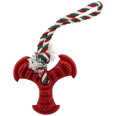 Vibrant Life Rubber Fan with Rope Dog Toy