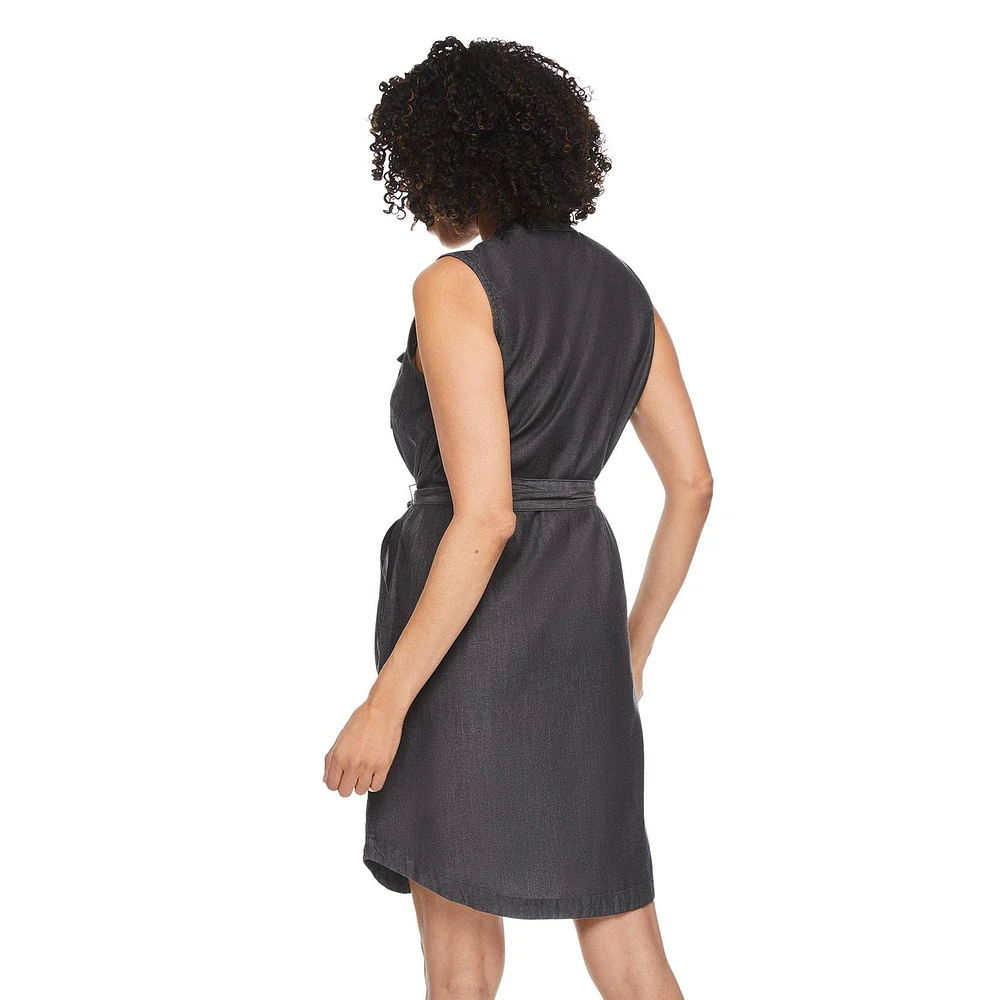 Iyla Women's Button Front Sleeveless Dress