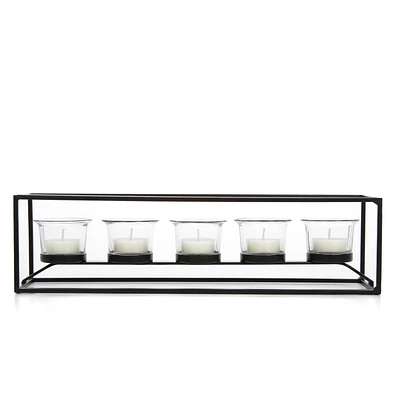 hometrends 5 T-light Rectangle Candle Holder Giftbox