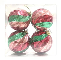 4 PIECES SHATTERPROOF ORNAMENTS