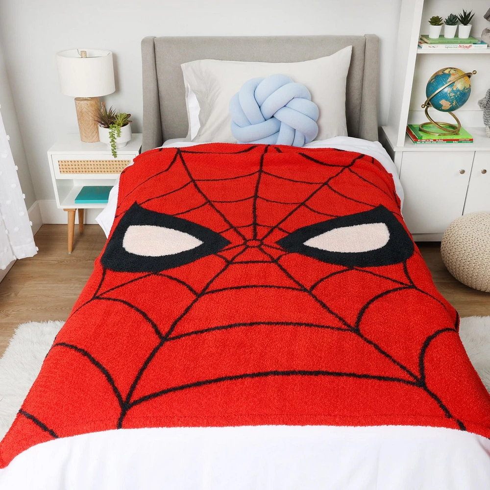 Marvel Spiderman Curly Fur Throw, 50" x 60"