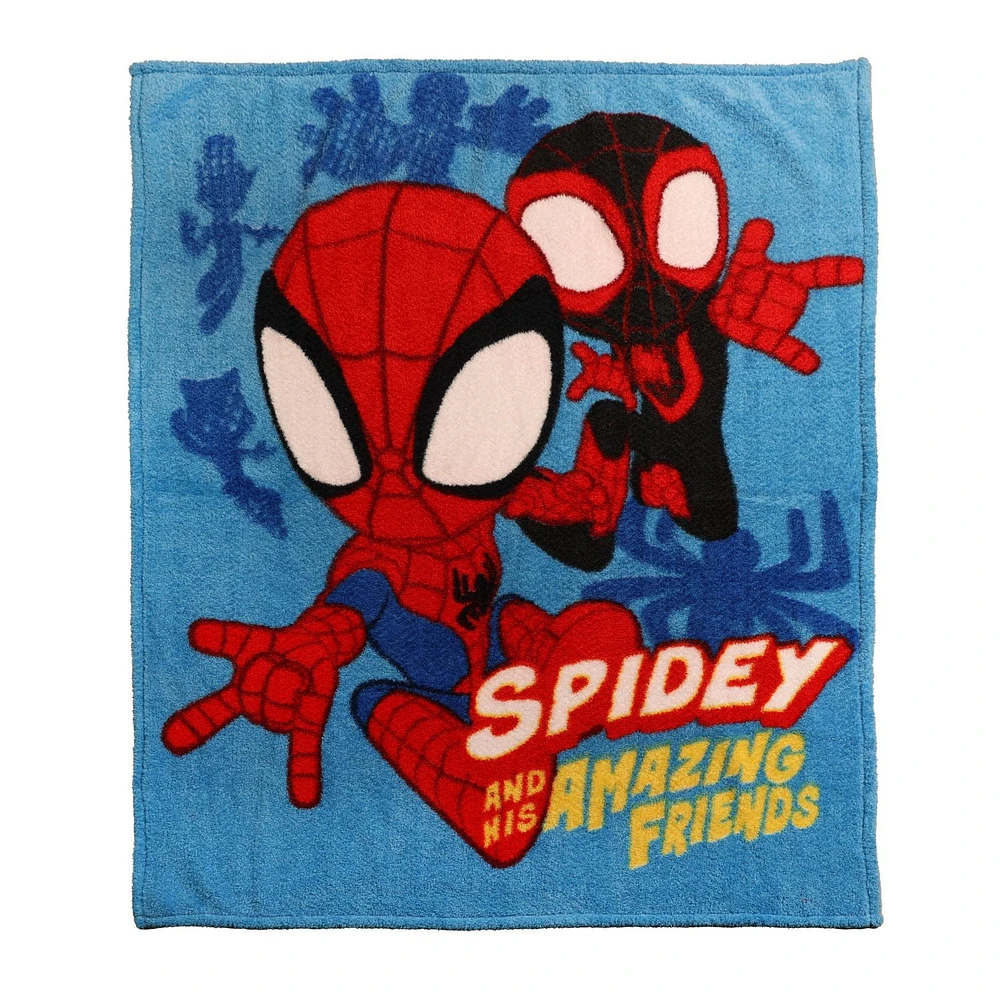 Marvel Spidey & Friends Curly Fur Throw, 50" x 60"