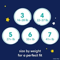 Couches Pampers Swaddlers Overnight, format Super S3 à S7 Tailles 3-7