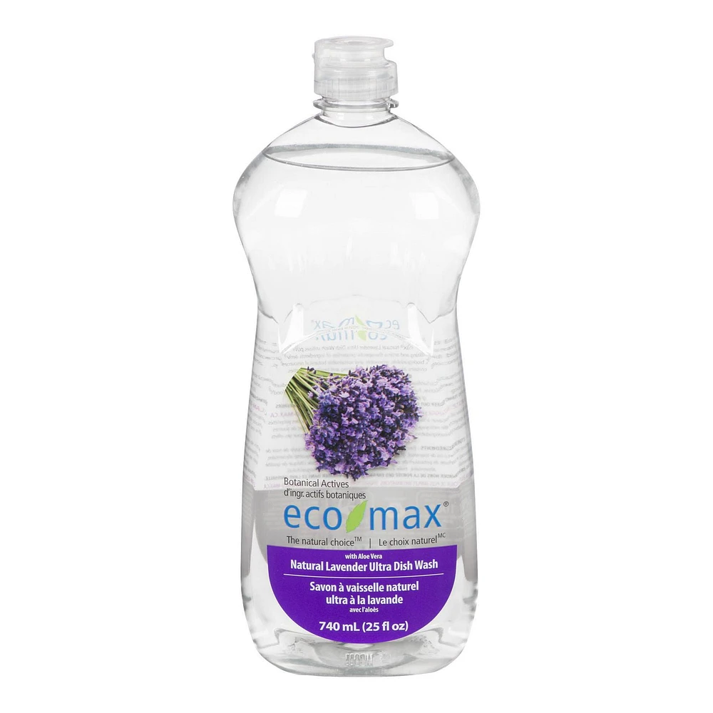 Eco-Max Natural Lavender Ultra Dish Wash, 740ml, Scented