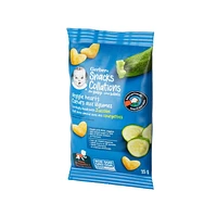 GERBER Veggie Hearts Zucchini, Baby Snacks, 10 Months & Up, Source Of Vitamin B1, Iron & Zinc, 3g Whole Grains, Made with Real Zucchini, No Artificial Flavours or Colours, No Added Sugar, No Added Salt, 35g