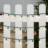 Holiday Time 200-Count Warm White LED Vertical-Cut C3 Christmas Lights, with Green Wire, 45.2', 3.5" (8.9 cm) bulb spacing