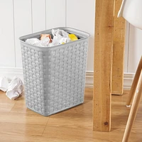 Sterilite 12.9L Weave Wastebasket-Grey, 12.9L