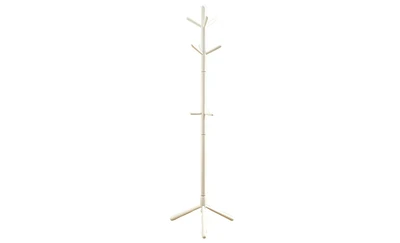 Monarch Specialties Coat Rack, Hall Tree, Free Standing, 9 Hooks, Entryway, 69"h, Bedroom, Wood, White, Contemporary, Modern