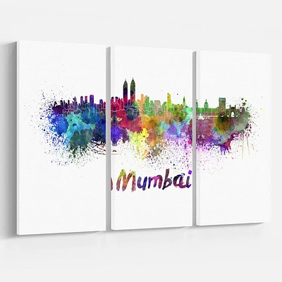 Design Art Mumbai Skyline Canvas Print