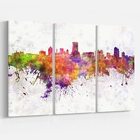 Design Art Milwaukee Skyline Canvas Print