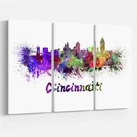 Design Art Cincinnati Skyline Canvas Print