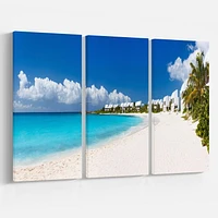 Design Art Caribbean Beach Panorama Canvas Print