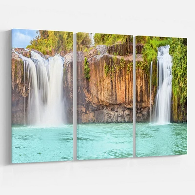 Design Art Dry Sap Waterfall Canvas Print