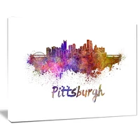 Design Art Pittsburgh Skyline Canvas Print