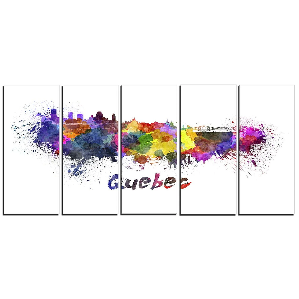 Design Art Quebec Skyline Canvas Print