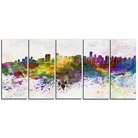 Design Art Vancouver Skyline Canvas Print