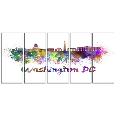 Design Art Washington DC Skyline Canvas Print