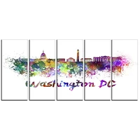 Design Art Washington DC Skyline Canvas Print