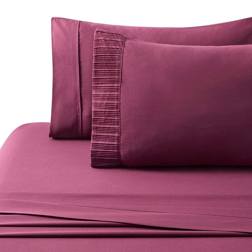 Marina Decoration Ultra Soft Silky Deep Pocket Solid Rayon from Bamboo Bedding All Season Sheet Set with Pillowcases