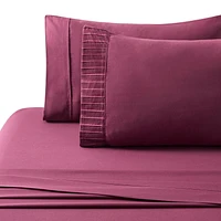 Marina Decoration Ultra Soft Silky Deep Pocket Solid Rayon from Bamboo Bedding All Season Sheet Set with Pillowcases