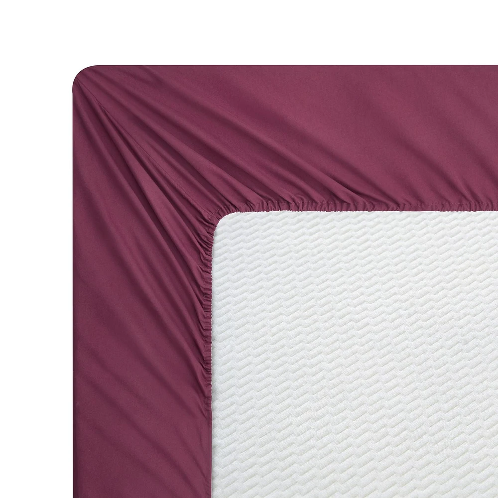 Marina Decoration Ultra Soft Silky Deep Pocket Solid Rayon from Bamboo Bedding All Season Sheet Set with Pillowcases