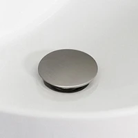 15.25-in. W Round Bathroom Undermount Sink Set In White - Brushed Nickel Hardware - Overflow Drain Incl. AI-24813