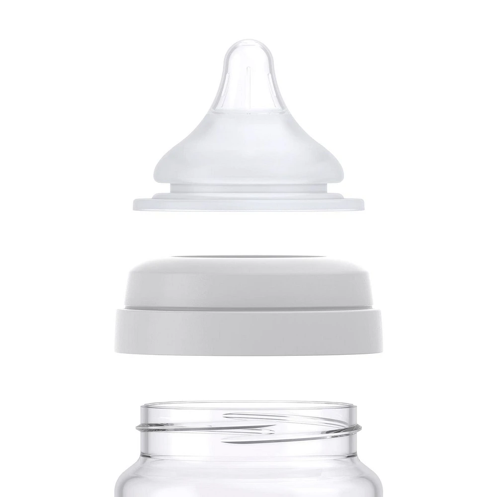 Quark - BuubiBottle Baby Bottles, Nipples and Sippy Straw Cup Bundle - Grey