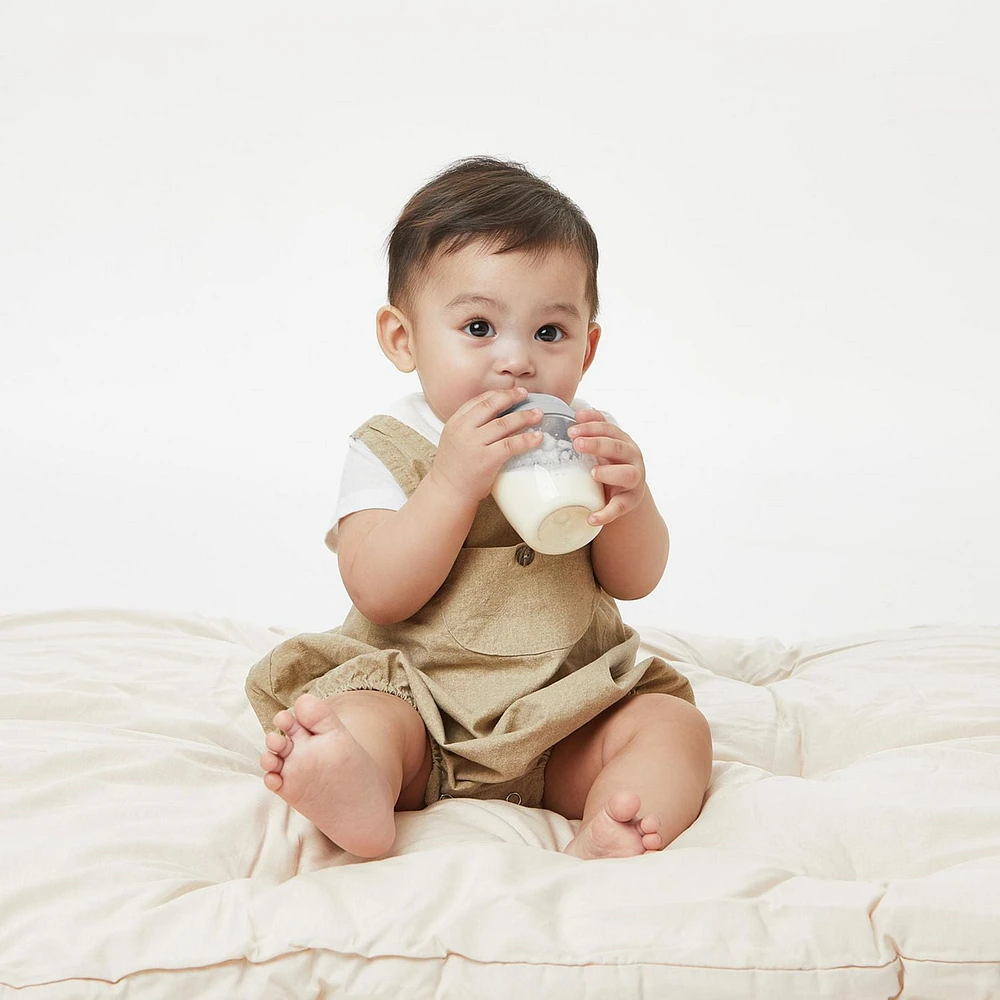 Quark - BuubiBottle Baby Bottles, Nipples and Sippy Straw Cup Bundle - Grey