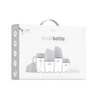 Quark - BuubiBottle Baby Bottles, Nipples and Sippy Straw Cup Bundle - Grey