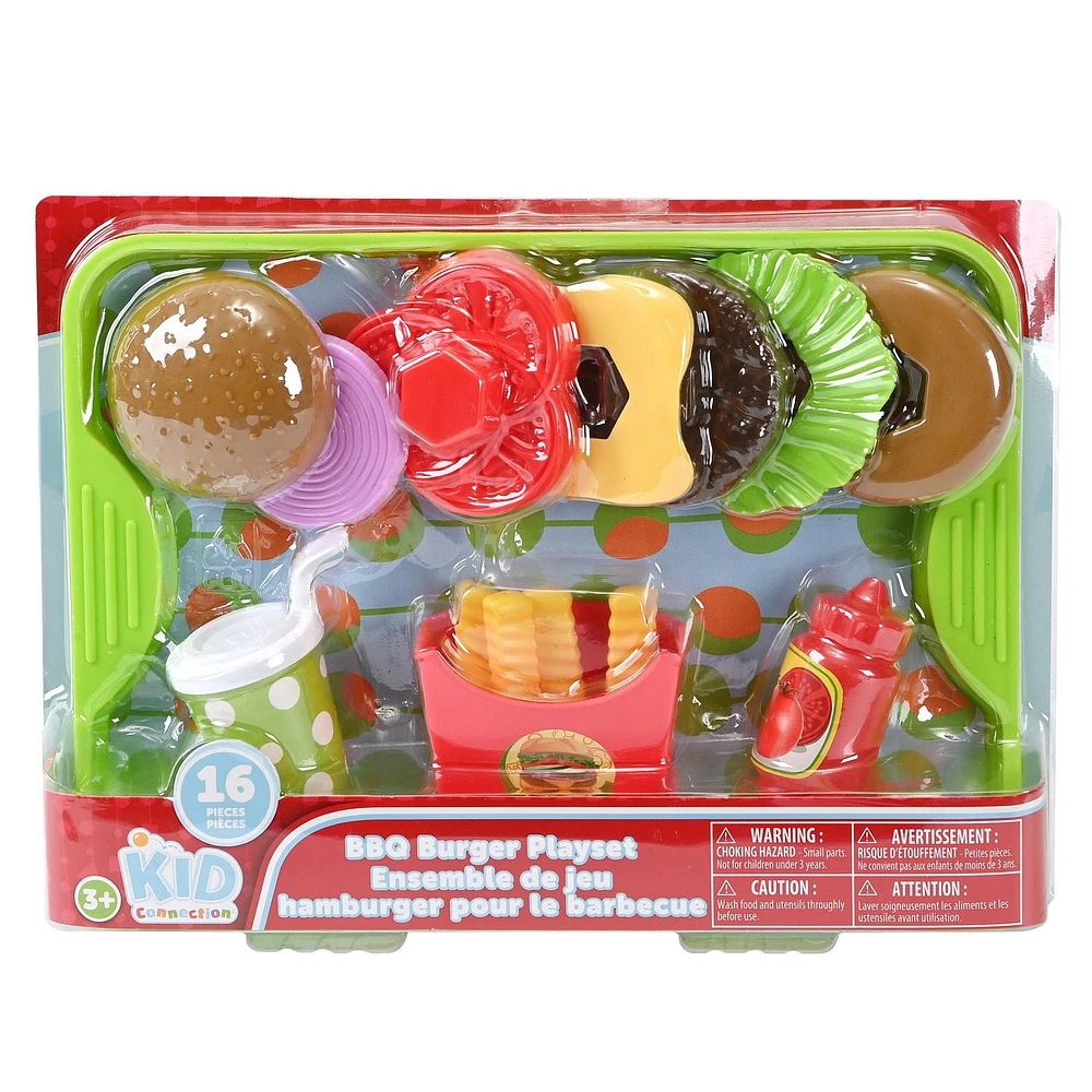 Kid Connection BBQ Burger Playset 16 Pieces