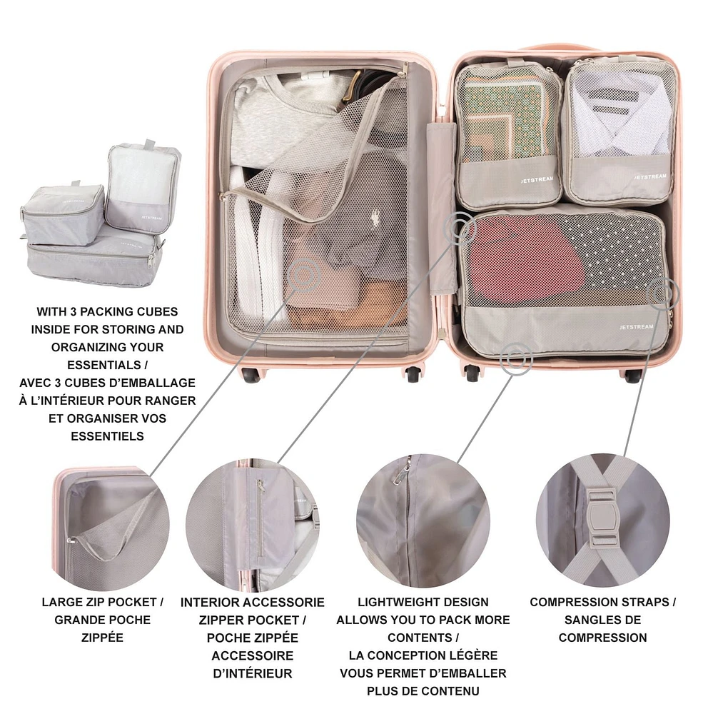 JetStream® Hardside Luggage and Packing Cubes Set, 5 Pieces Hardside set