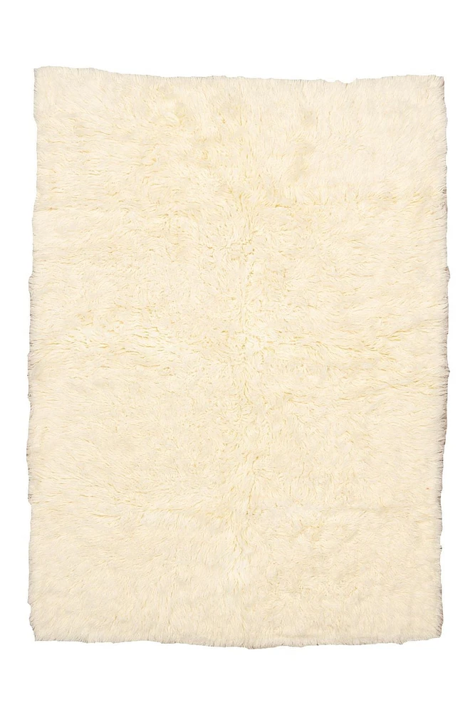 3A Flokati 2000gr 5' x 7' Area Rug, Natural