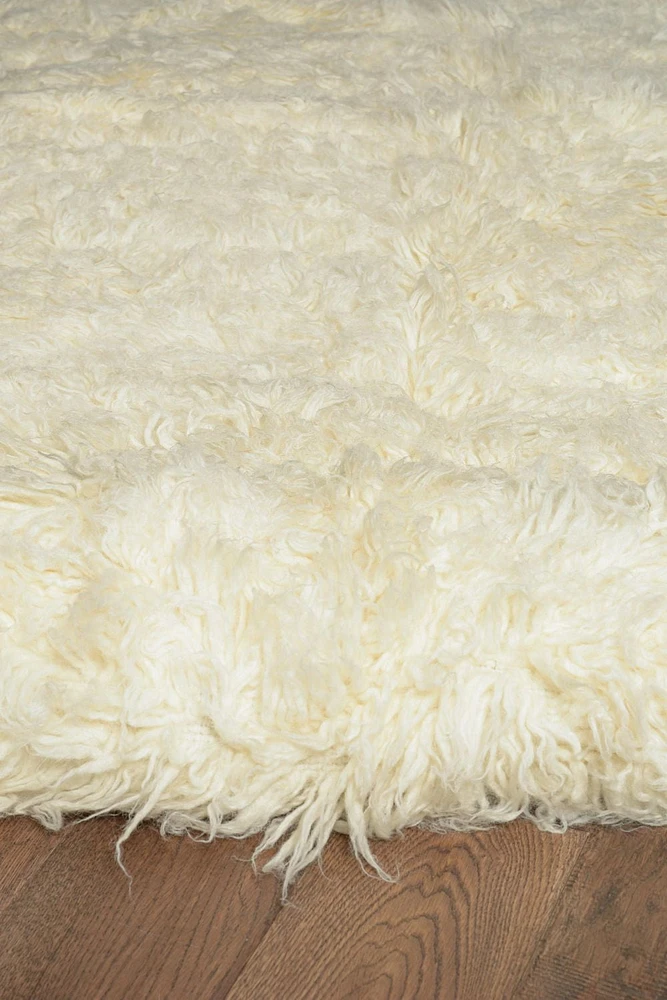 3A Flokati 2000gr 5' x 7' Area Rug, Natural