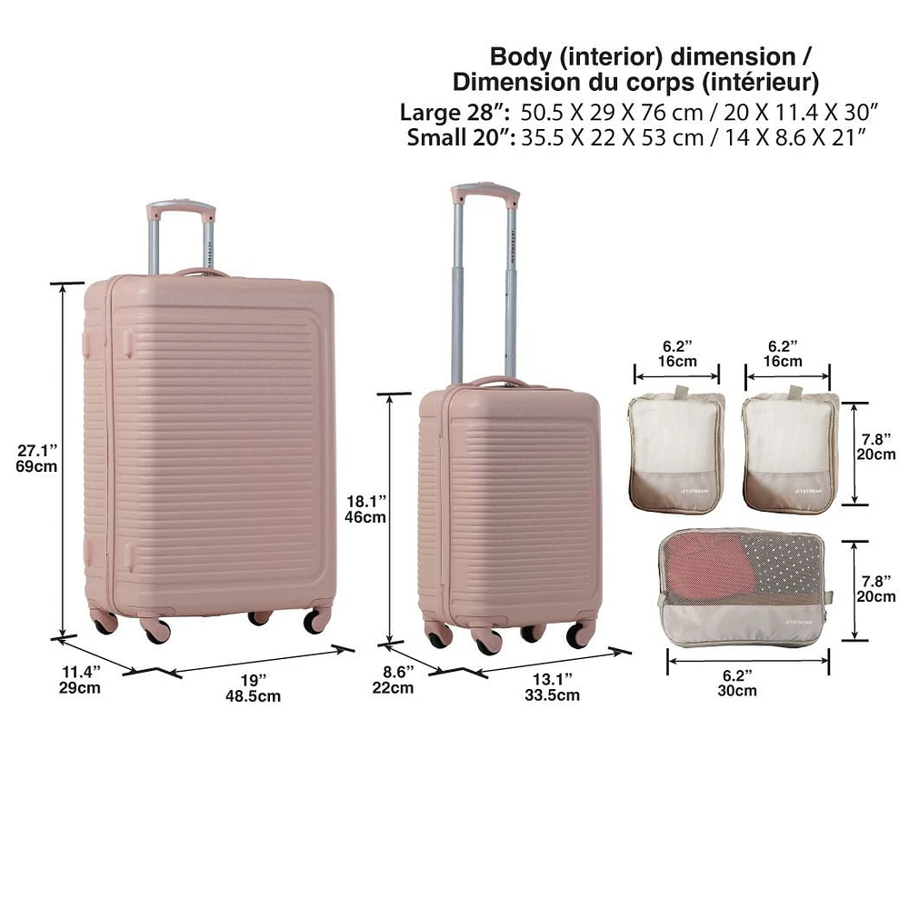 JetStream® Hardside Luggage and Packing Cubes Set, 5 Pieces Hardside set