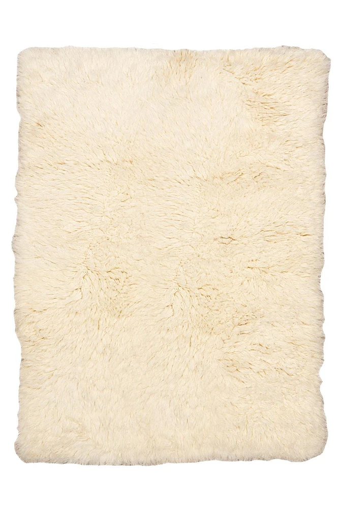 5A Flokati 4000gr 7' x 10' Area Rug, Natural