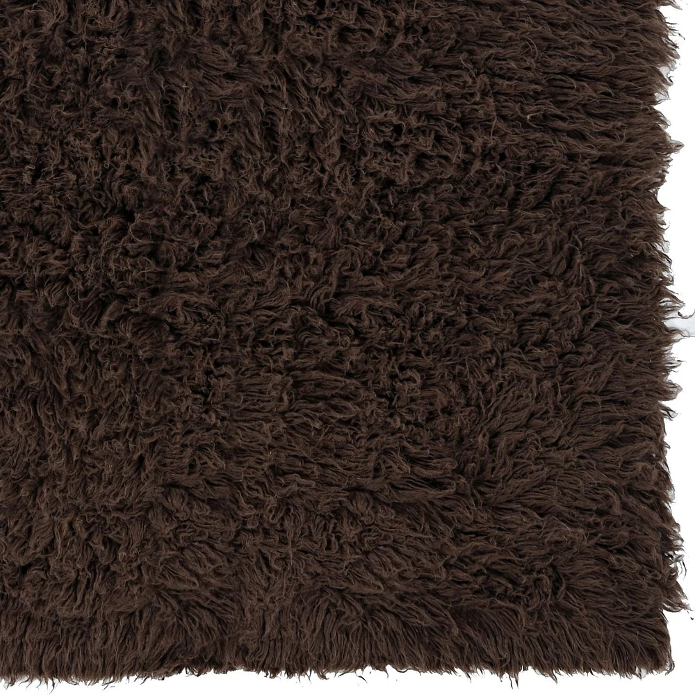 3A Flokati 2000gr 9' x 12' Area Rug, Cocoa