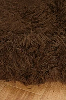 3A Flokati 2000gr 9' x 12' Area Rug, Cocoa