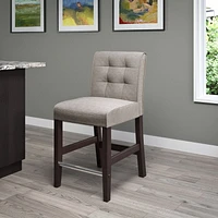 CorLiving Antonio Grey Tweed Fabric Counter Height Barstool