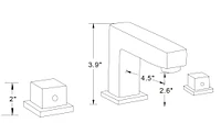 20.75-in. W CSA Rectangle Bathroom Undermount Sink Set In Biscuit - Chrome Hardware AI-23089