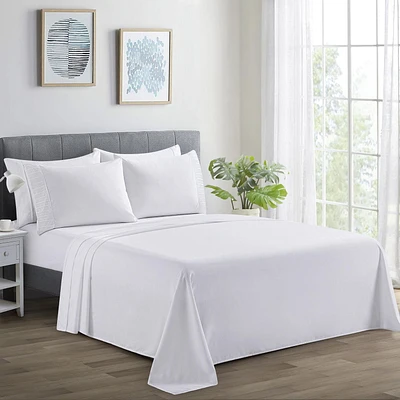 Marina Decoration Ultra Soft Silky Deep Pocket Solid Rayon from Bamboo Bedding All Season Sheet Set with Pillowcases