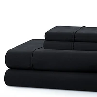 Marina Decoration 600 Thread Count Ultra Soft Deep Pocket Hotel Standard Solid Bedding Long Staple Percale Cotton All Season Sheet Set with Pillowcase