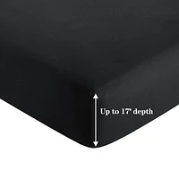 Marina Decoration 600 Thread Count Ultra Soft Deep Pocket Hotel Standard Solid Bedding Long Staple Percale Cotton All Season Sheet Set with Pillowcase