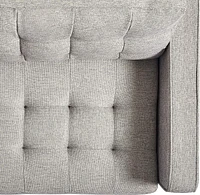 Zinus Benton 3-Seat Upholstered Grid Tufted Sofa Couch, Soft Grey