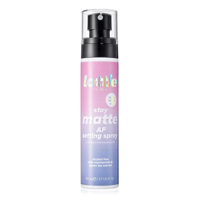 Lottie London - Stay Matte AF Setting Spray - Alcohol Free with Niacinamide & Green Tea Extract (80ml), Spray Matte