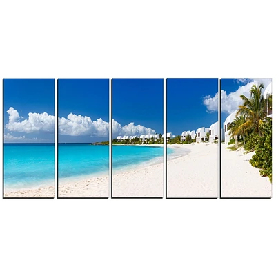 Design Art Caribbean Beach Panorama Canvas Print