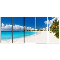 Design Art Caribbean Beach Panorama Canvas Print