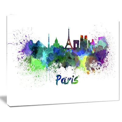 Design Art Paris Skyline Canvas Print