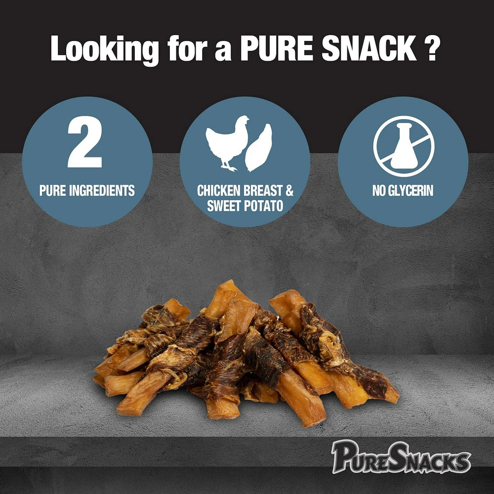 PureSnacks Sweet Potato & Chicken Jerky Dog Treats, 601g